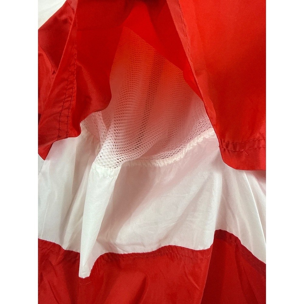 Vintage Asics Windbreaker Jacket Red White Colorblock Full Zip Men L Vented Back - Picture 12 of 13